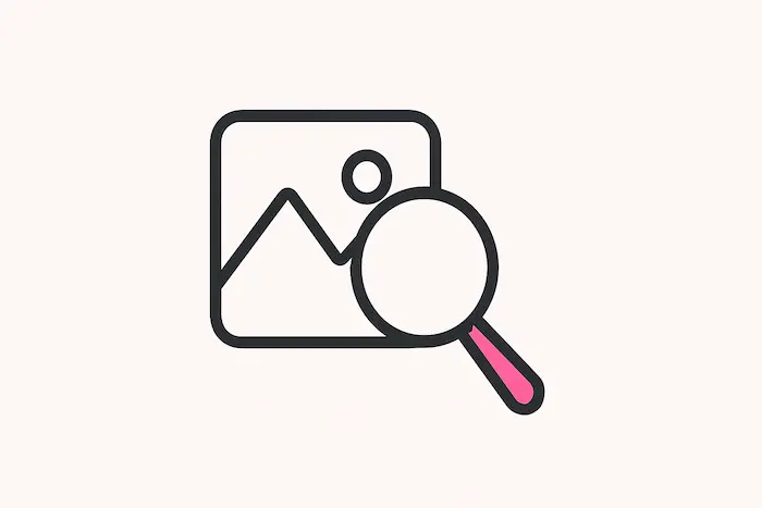 Icon for the reverse image search method, showing a camera and a photo.