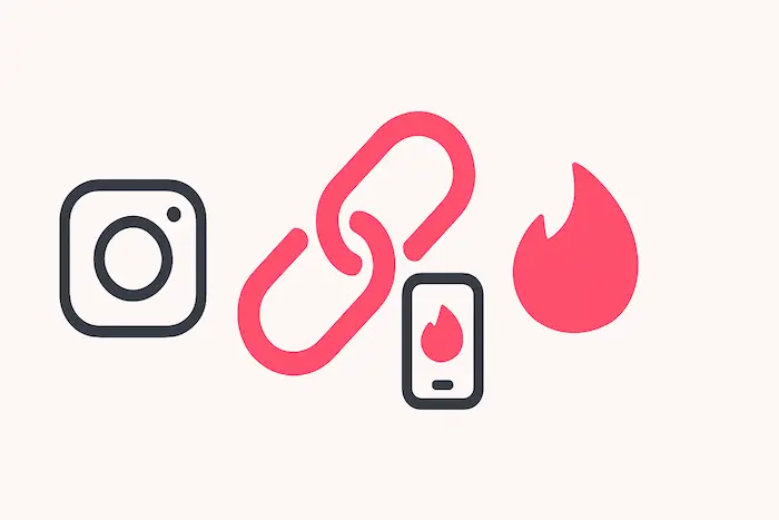 Icon of a link chain, representing finding a Tinder profile from social media.