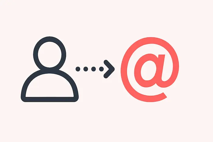 Icon of a user tag, representing a Tinder username search.